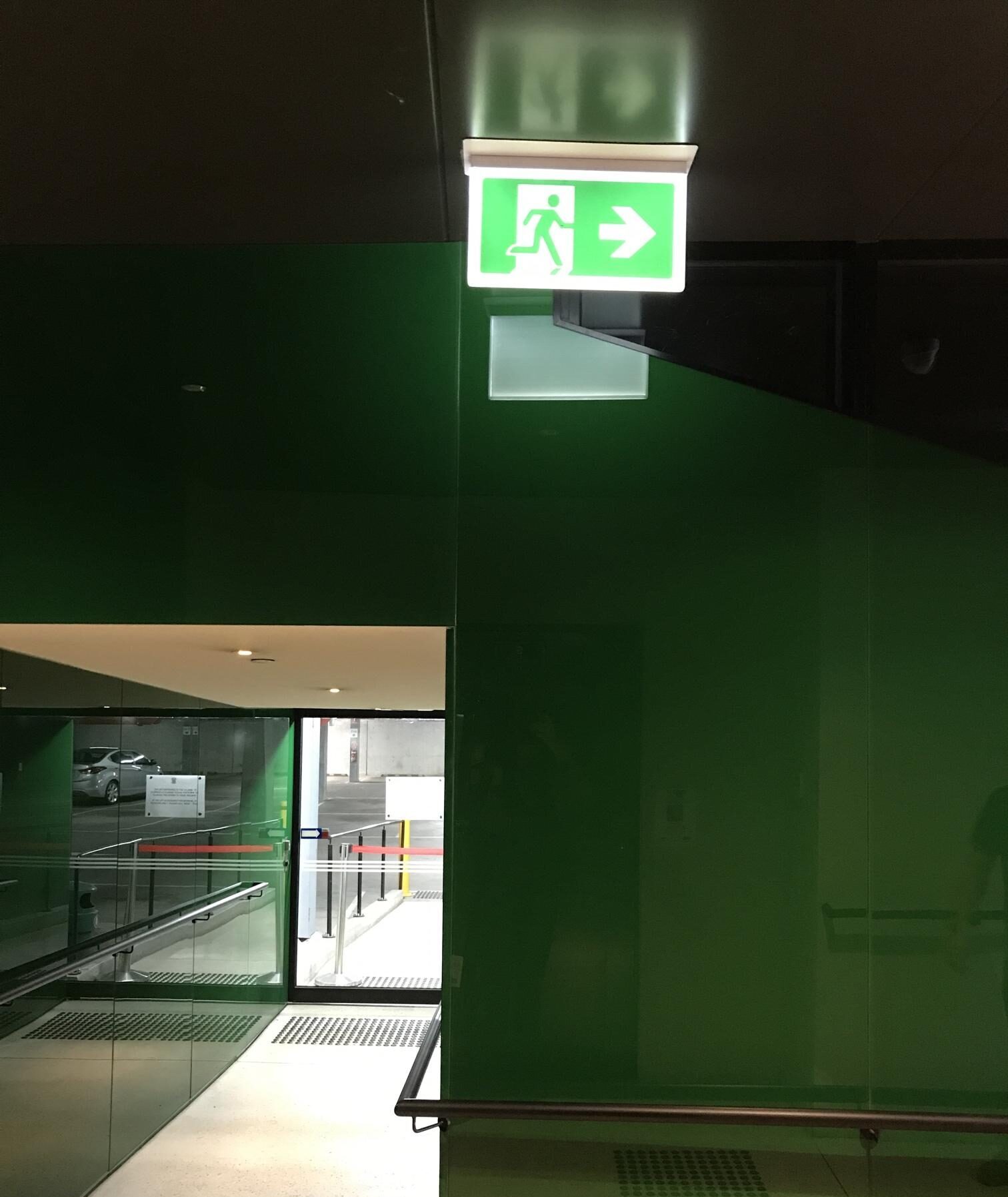 Safety Path Hybrid LED Exit Sign in Royal Yarra Lawn Tennis Club