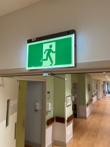 Safety Path Hyperion Exit Sign in Aged Care Centre