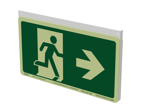 Apollo heavy duty exit sign in light