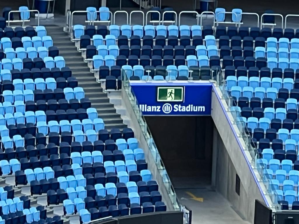 Apollo Heavy Duty Jumbo 40m Exit Sign over Allianz Stadium race