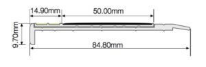 Smarterlite Safety Path Stair Tread cross-section dimensions drawing